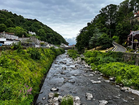 Photo’s of sketchbook pages and places at Lynmouth and Valley of the Rocks