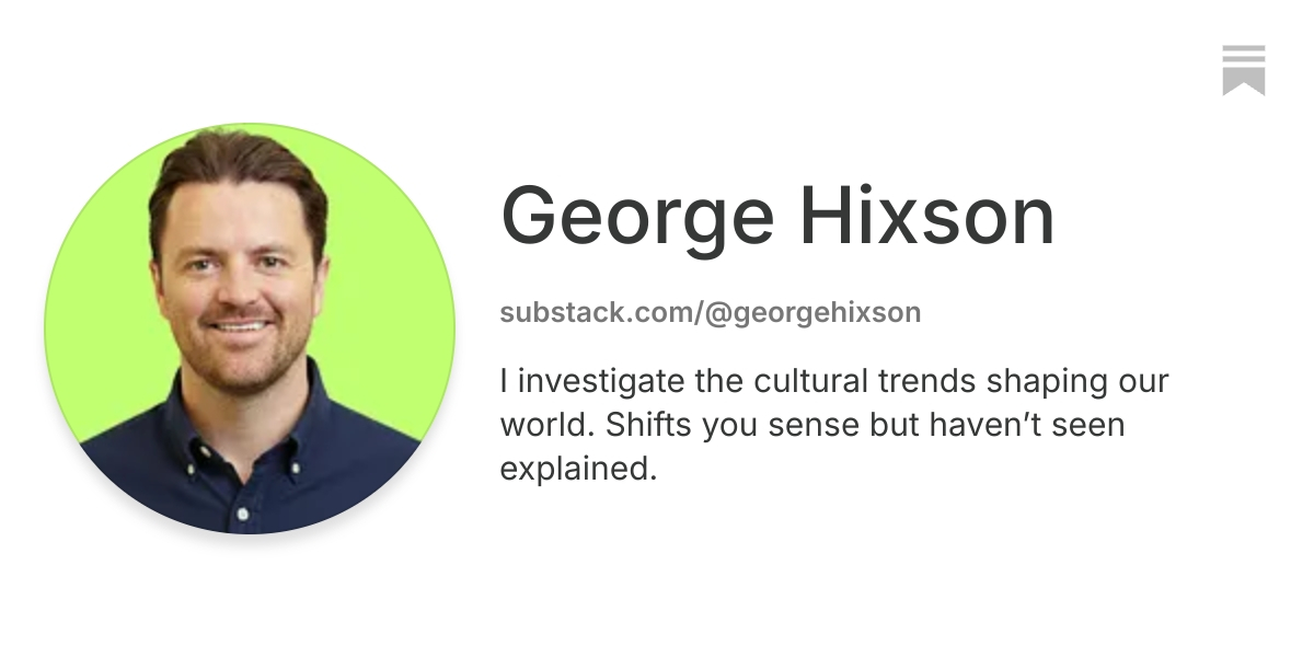 George | the culture crunch | Substack