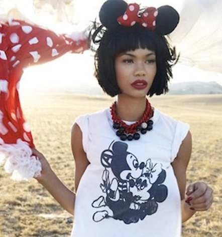 What going on on her shirt?