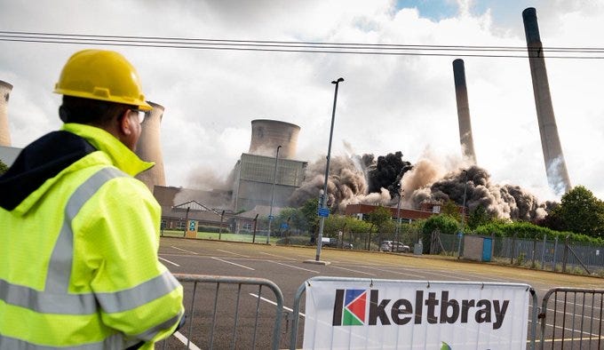 Figure 1 - Virtue Signaling Alok Sharma Blowing Up Ferrybridge Coal Power Station