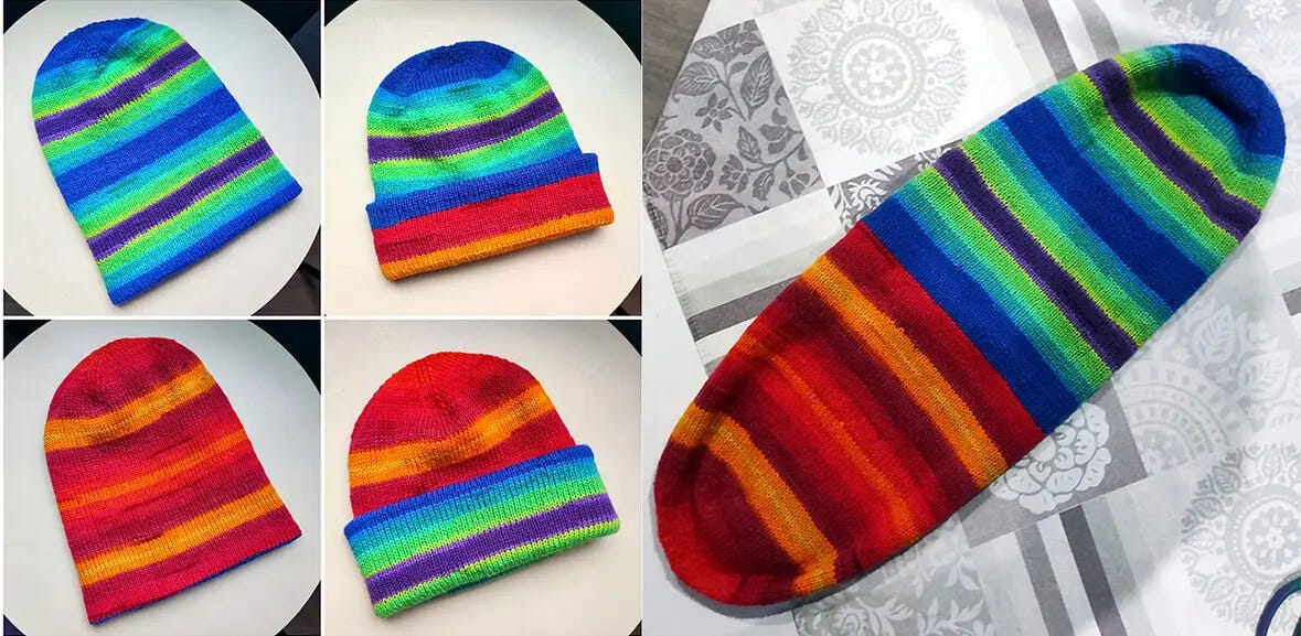 colorful striped hats