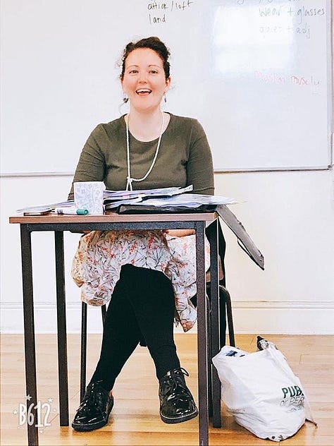 My pandemic set-up, a sneaky photo taken by a student whilst I was teaching in Dublin and a letter that meant so much to me, my results from my Trinity TESOL qualification.