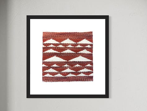 Serie de tapices tejidos en telar inspirados en los cordones montañosos de Chile.