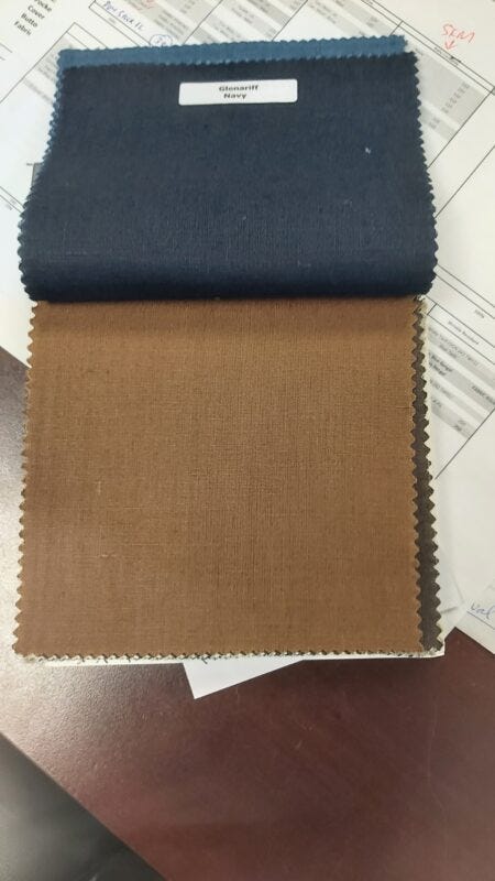 tobacco linen fabric Medium Weight and more 10 Yds Primitive Med Weight