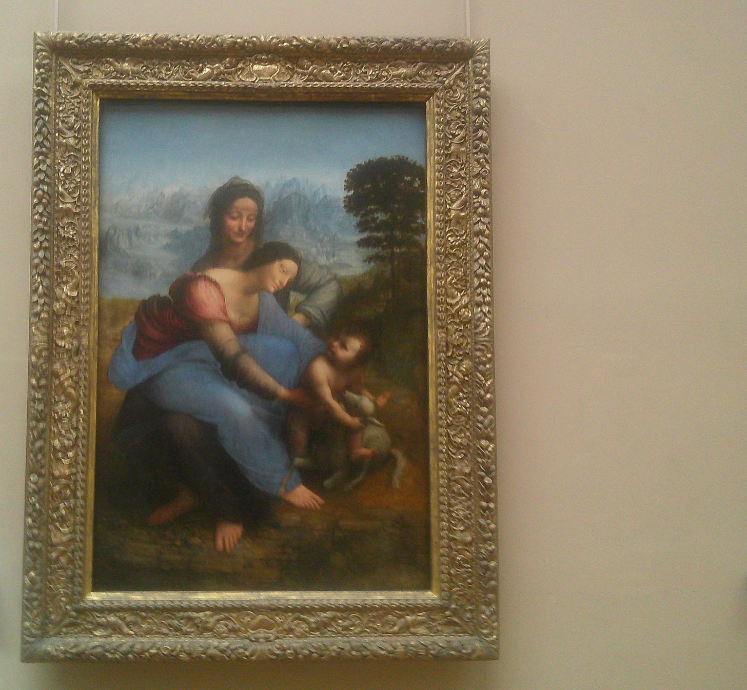 Leonardo da Vinci painting of the Virgin, Child, and Saint Anne Leonardo da Vinci painting of the Virgin, Child, and Saint Anne