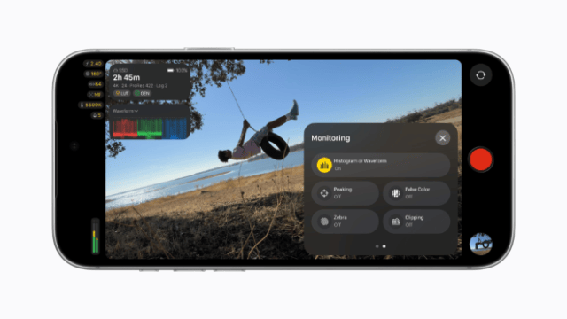Creators can now accurately monitor their video using the RGB Parade — which displays the red, green, and blue color channels to help check color balance and exposure — and the histogram.