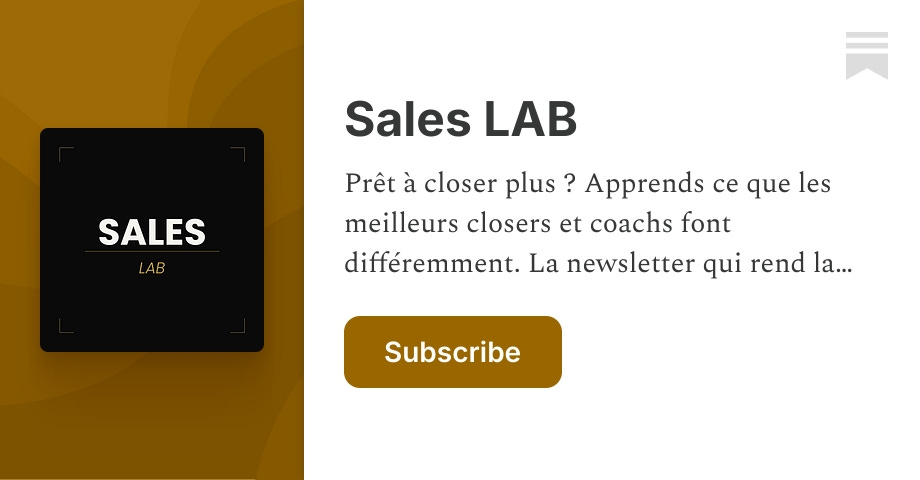 Sales LAB | Mathieu | Substack