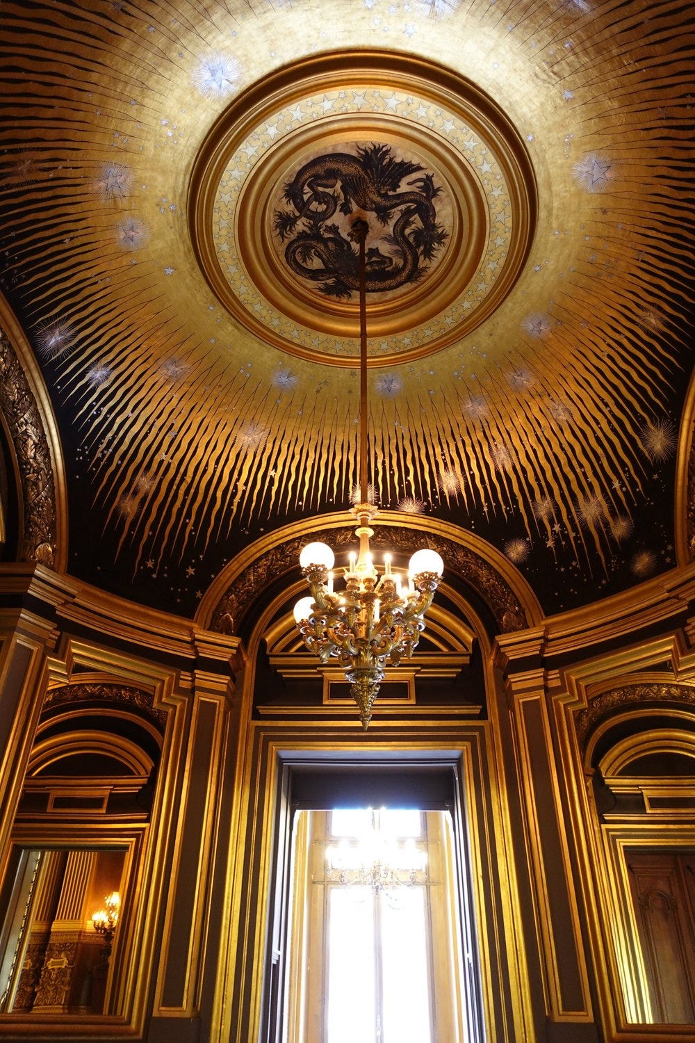 Sun-like ceiling of a ballroom in Palais Garnier Sun-like ceiling of a ballroom in Palais Garnier