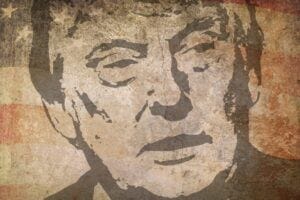Stencil of trump's face