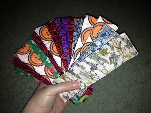 Fabric bookmarks Fabric bookmarks