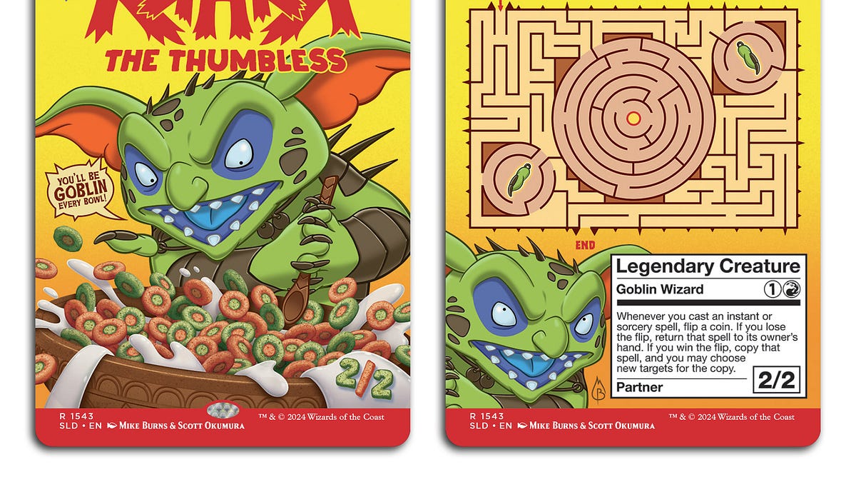 mtg cereal cards Magic The Gathering, Secret Lair: Just Add Milk Card Monster Games Second Helping Of Cereal Box