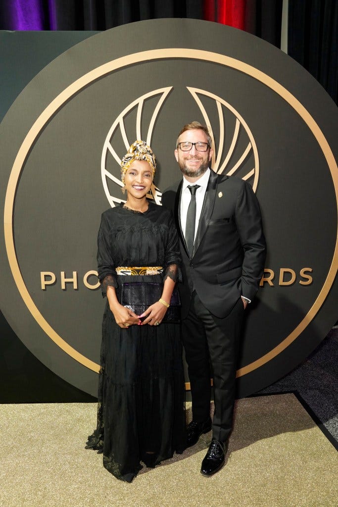 Ilhan Omar and Tim Mynett attend the Congressional Black Caucus Foundation annual Legislative Conference Phoenix Awards dinner.