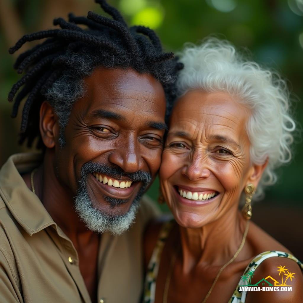Couple arriving in Jamaica, capturing the joy and emotion of coming home.