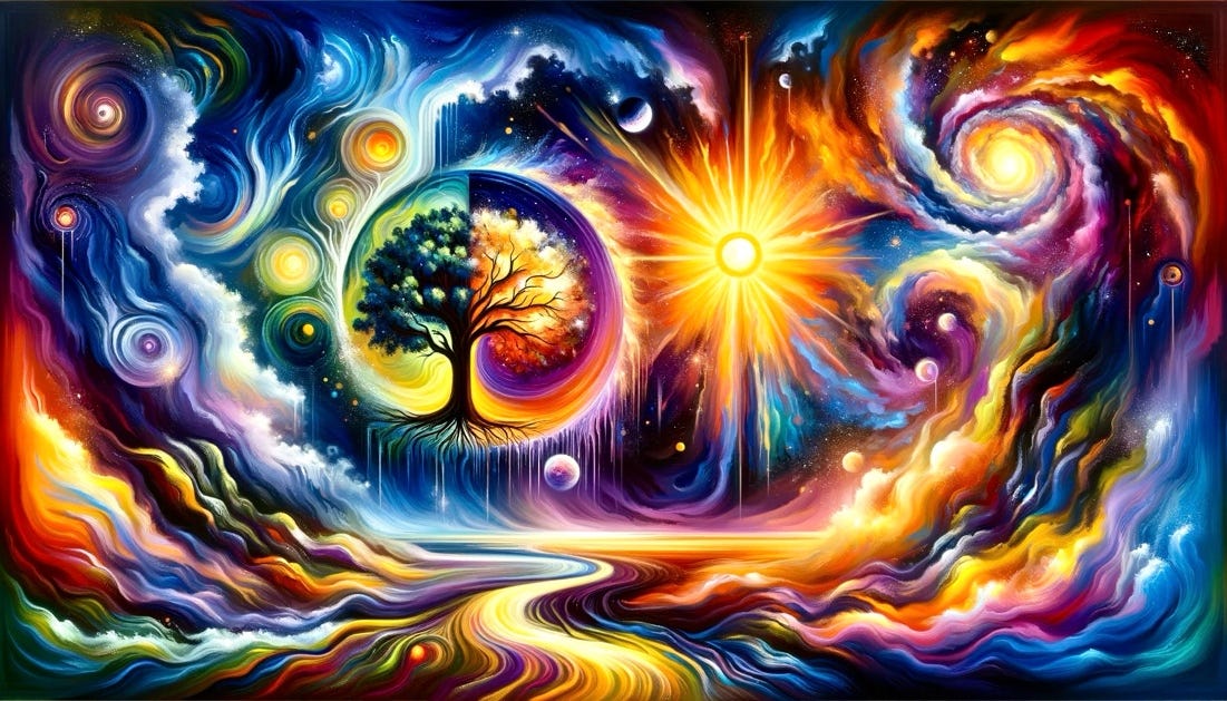 A tree of life and sun

Description automatically generated