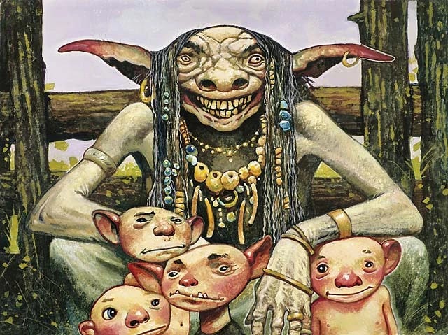 The Magic card Wort, Boggart Auntie. Art by Larry MacDougall