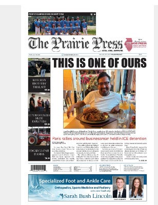 Headline from Paris, Illinois Paper: This is one of ours Headline from Paris, Illinois Paper: This is one of ours