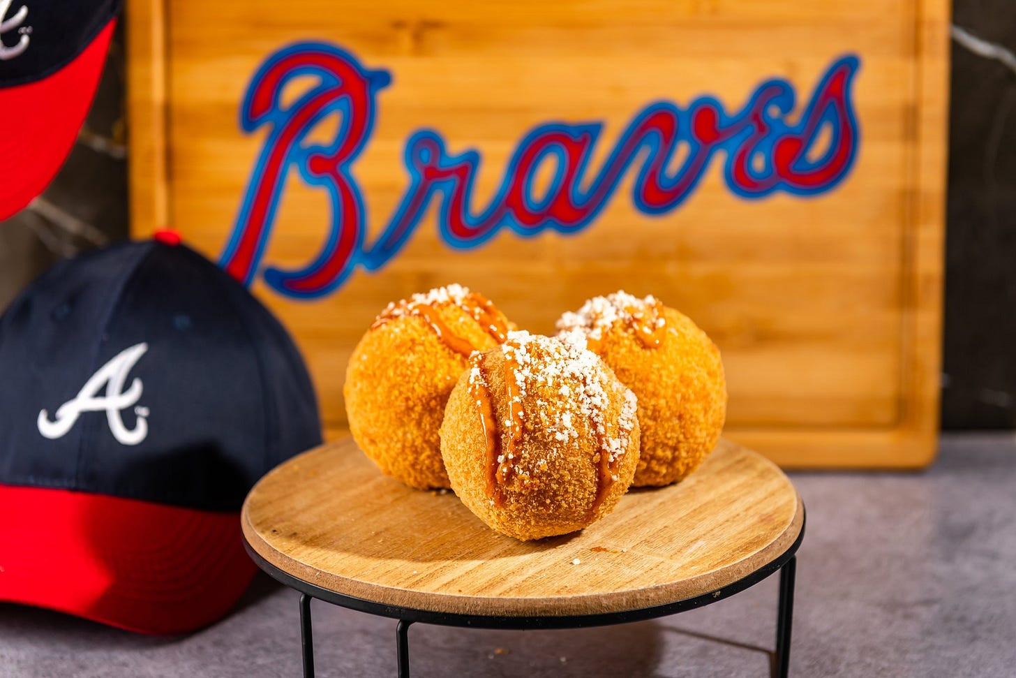 THE TRIPLE PLAY: 

A play on the Caribbean staple papas rellenas featuring a creamy potato filled with chicken and then fried golden brown.