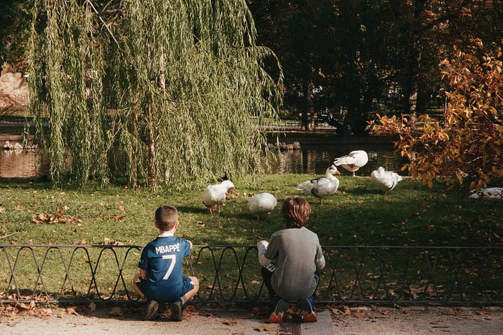Personas en el Parque del Retiro