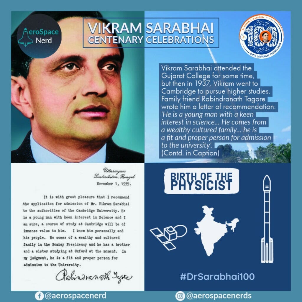 Vikram Sarabhai Centenary Celebrations: Birth of the Physicist