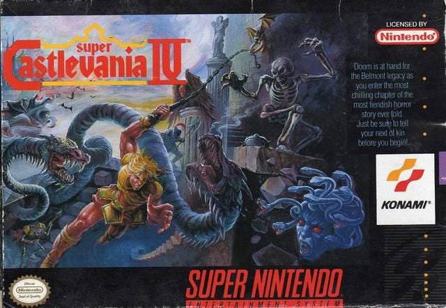 Boxart comparison of Akumajou Dracula/Super Castlevania IV : r/snes