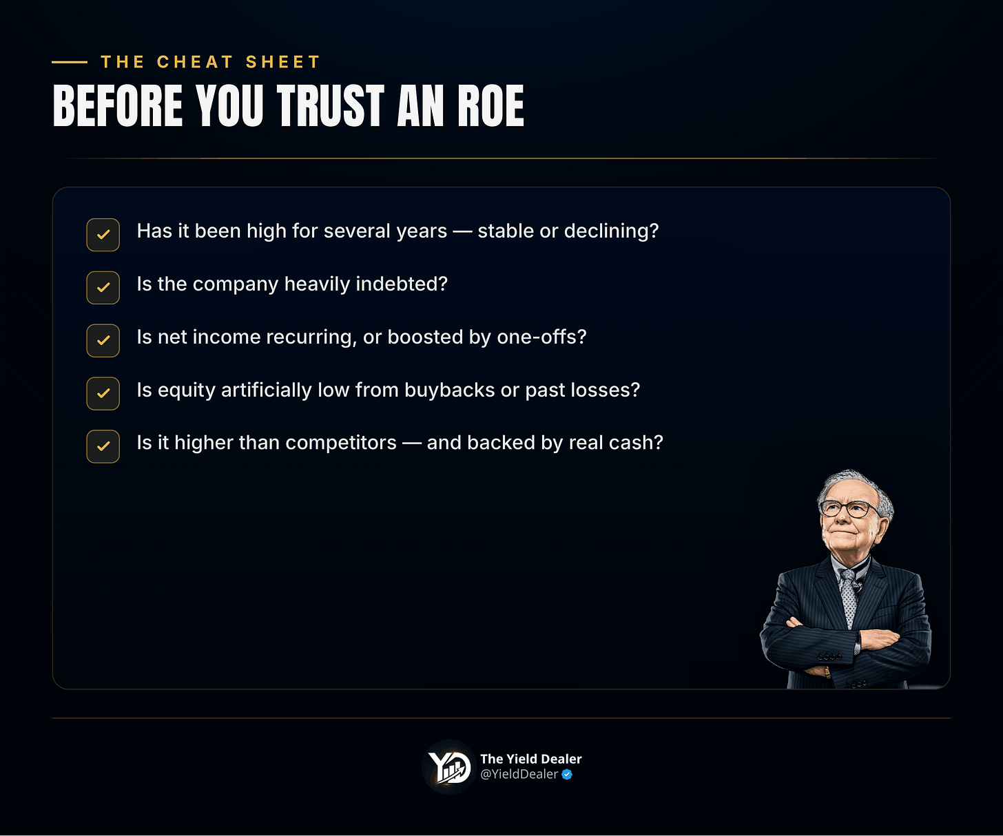 Checklist of questions to ask before trusting a company's ROE Checklist of questions to ask before trusting a company's ROE