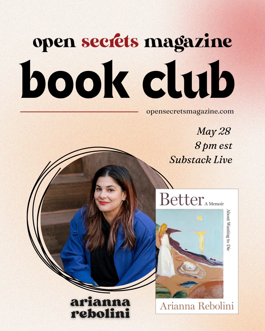open secrets book club may 2026 better a memoir about wanting to die