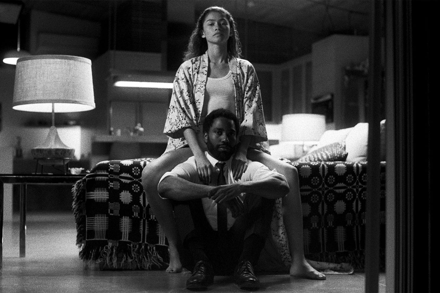 Zendaya and John David Washington in Malcolm & Marie