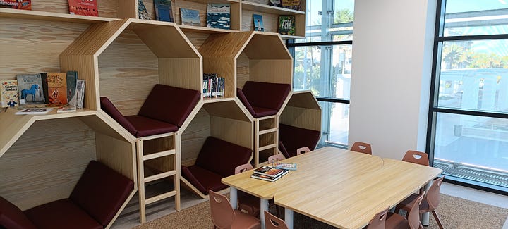 Biblioteca Infantil y Juvenil en la planta 1 de La Biblioteca de las Culturas Contemporáneas en Estepona