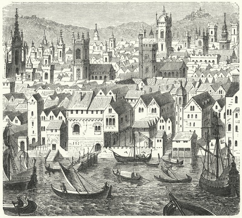 The Steelyard, trading base of the Hanseatic League in London