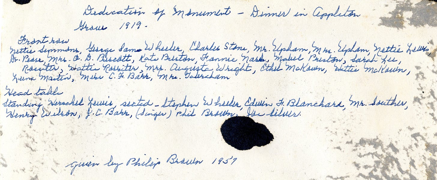 names of attendees at banquet