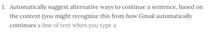 HyperWrite TypeAhead used in a Substack post