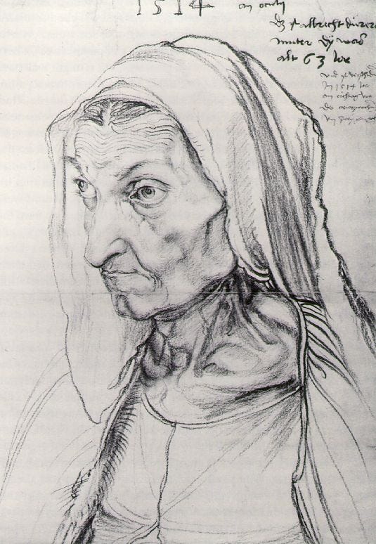 A stark charcoal drawing of a gaunt, ageing woman with sunken cheeks and tired eyes A stark charcoal drawing of a gaunt, ageing woman with sunken cheeks and tired eyes