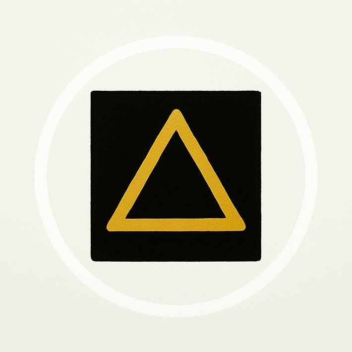 A black square with a yellow triangle on it

AI-generated content may be incorrect.