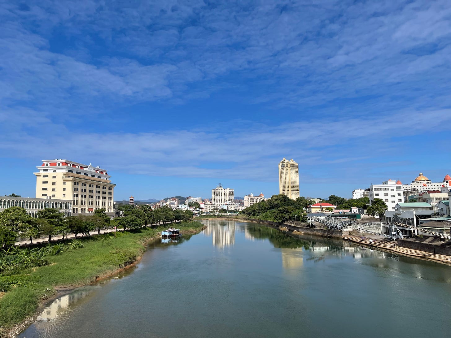 A small city in Vietnam. A small city in Vietnam.