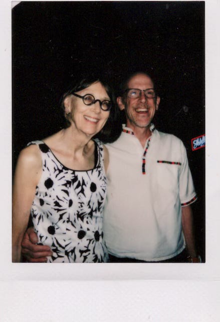 Diane and me in a Polaroid from a few years back