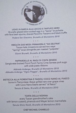 The 4-course dinner menu The 4-course dinner menu