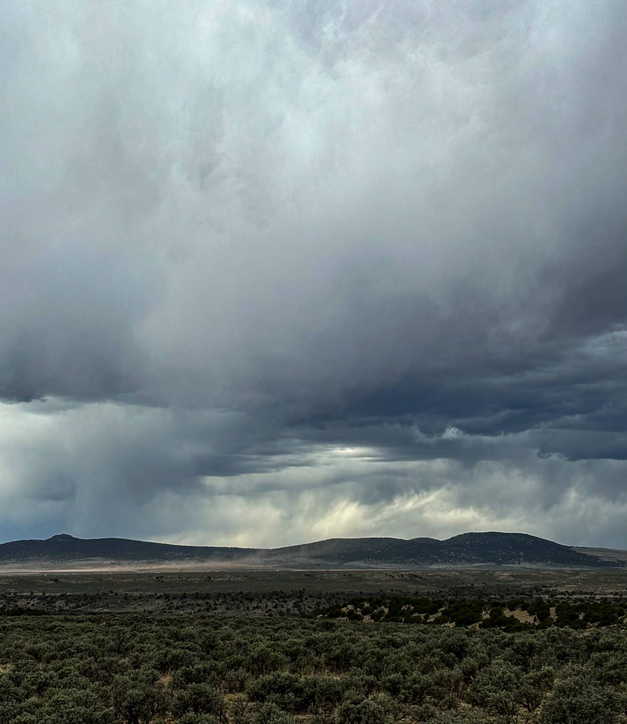 mountain landscape with storm clouds