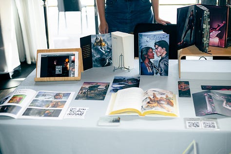 A selection of vendors on offer at the Book Booth event.