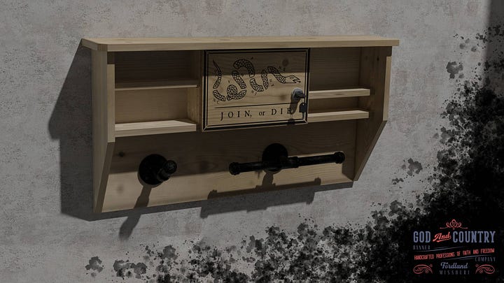 Creation of product design and visualization for upcoming Gear Rack product for God and Country Banner Company.