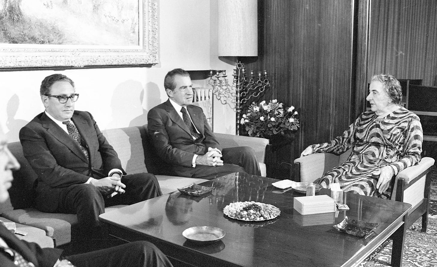 Nixon with Israeli Prime Minister Golda Meir, June 1974.