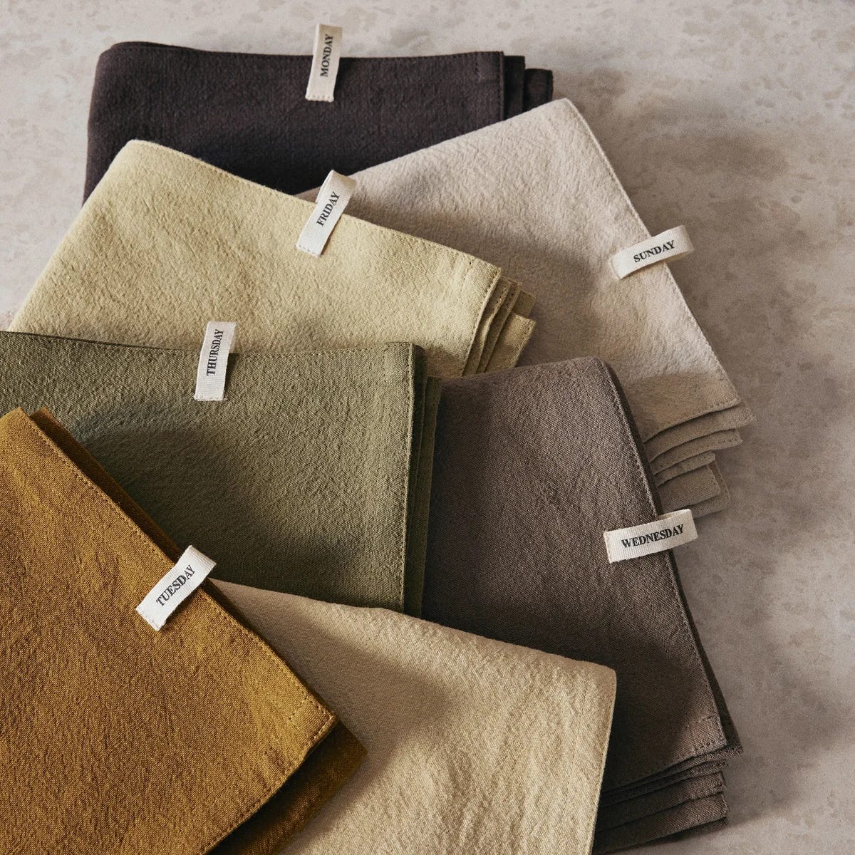 Ferm Living Day Tea Towel - Set of 7 - Calm Image 2