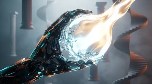 A silhouette of a person looking out at a shimmering, complex field of light representing subconscious information. A silhouette of a person looking out at a shimmering, complex field of light representing subconscious information.