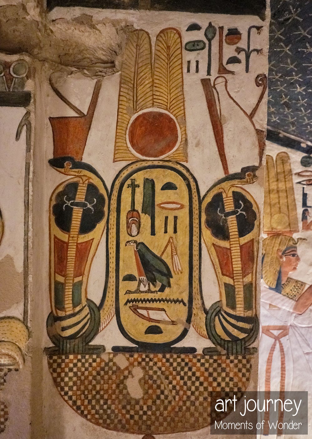 Nefertari cartouche in QV66 tomb Nefertari cartouche in QV66 tomb
