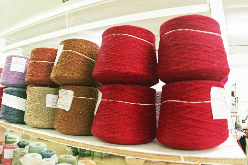 big big cones of yarn at the oregon flock & fiber festival big big cones of yarn at the oregon flock & fiber festival