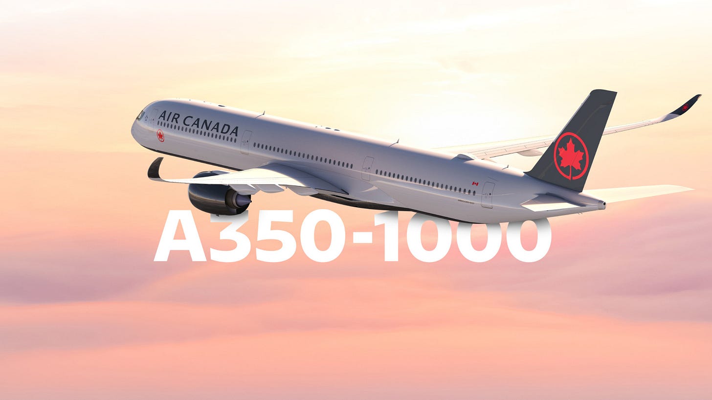 Air Canada A350-1000 rendering