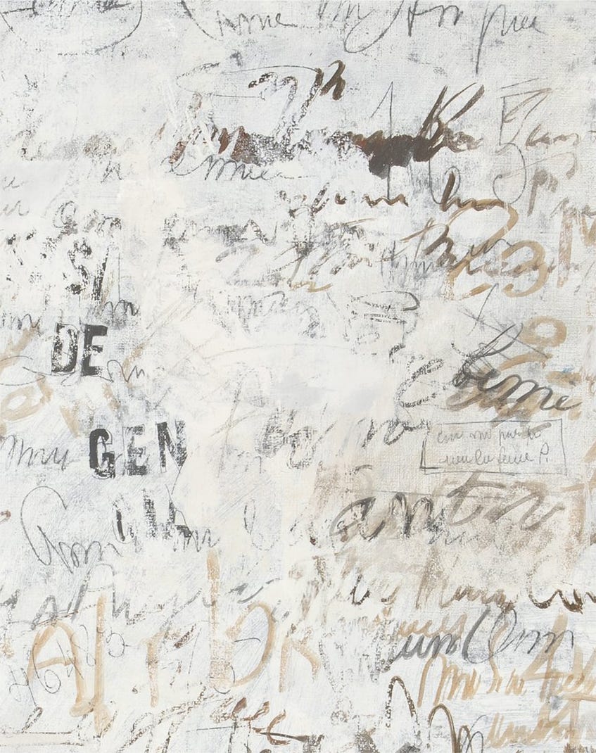 Sarah Grilo, Cartel, (detail), (oil on canvas), 1975 [Maisterravalbuena, Madrid. © The Estate of Sarah Grilo, Madrid]
