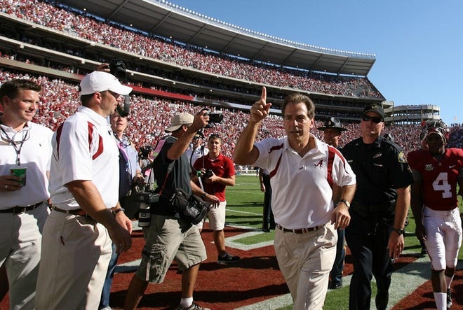 Winning and losing aren't Alabama coach Nick Saban's primary concerns. He feels if his team plays the right way, wins will be forthcoming.