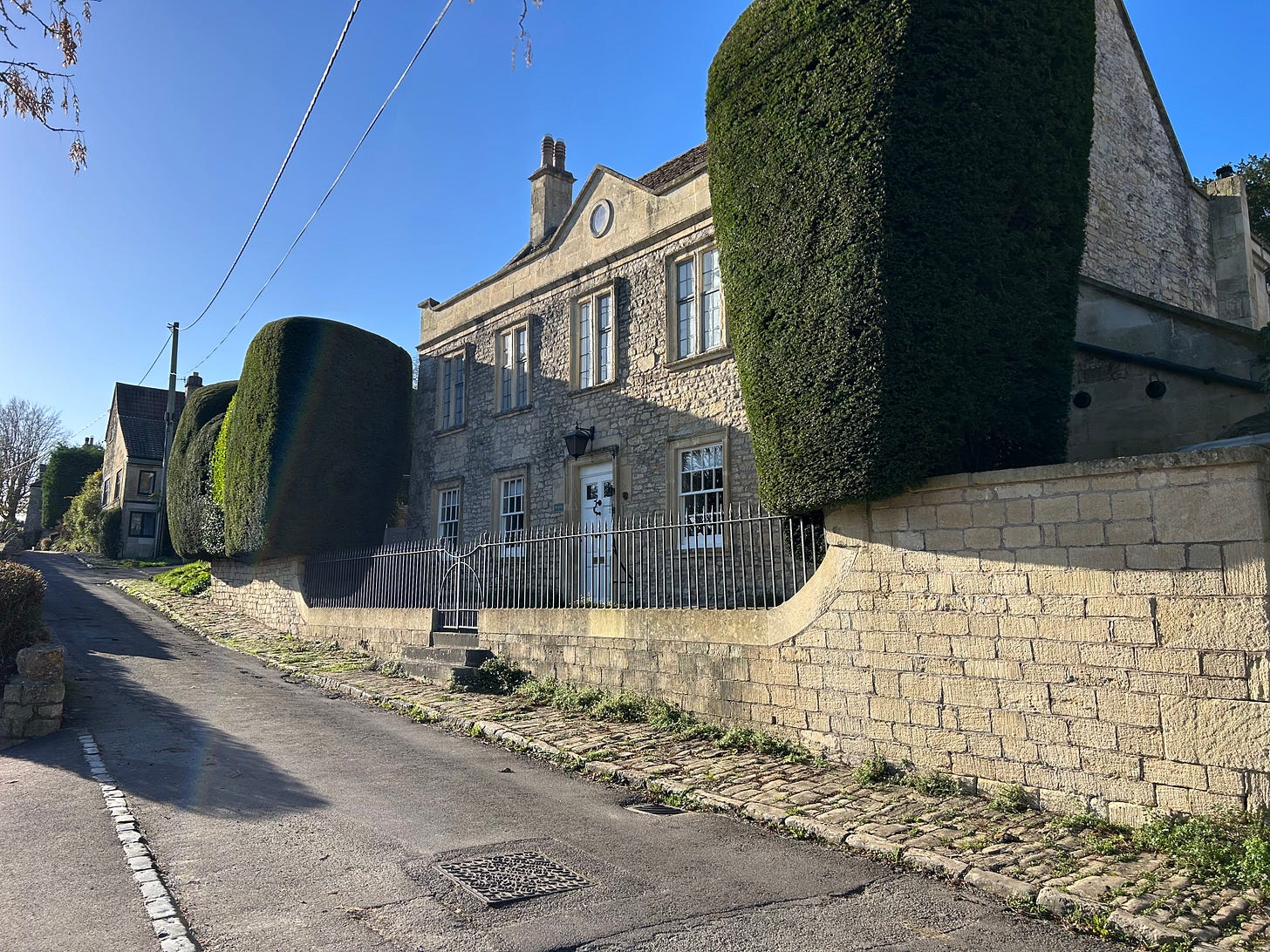 A house built in 1700 stands in Green Lane, Turleigh. Built of stone and 4 windows of either side of the central front door which has a window above it. It's an impressive house standing in the autumn sunshine. Photo: Roland Millward A house built in 1700 stands in Green Lane, Turleigh. Built of stone and 4 windows of either side of the central front door which has a window above it. It's an impressive house standing in the autumn sunshine. Photo: Roland Millward