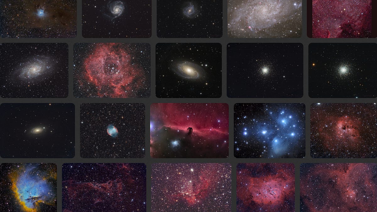Tim Lewis astrophotography collage of galaxies and nebulae, cover for the Renaissance Circle conversation What Are We Going to Do With All This Intelligence?