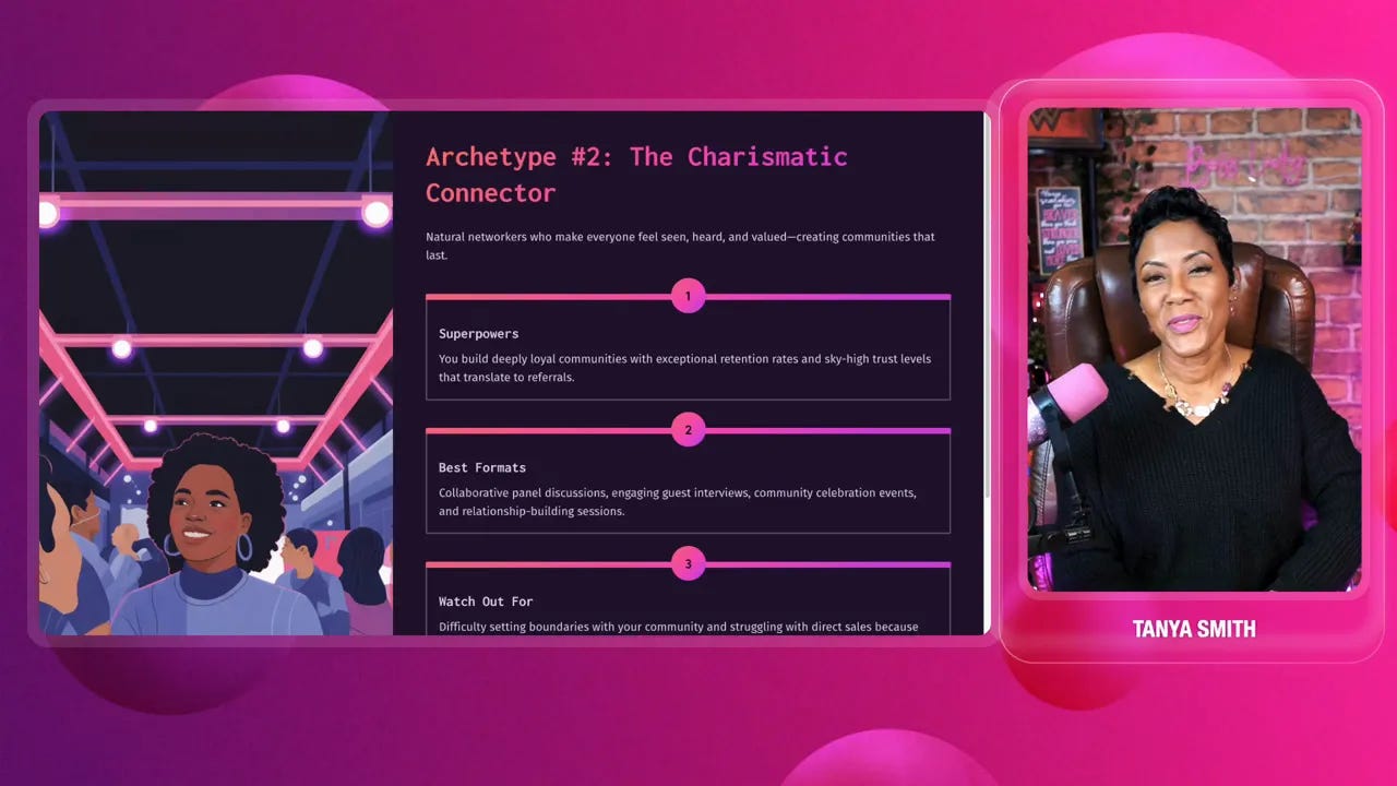 Slide defining the charismatic connector and its strengths